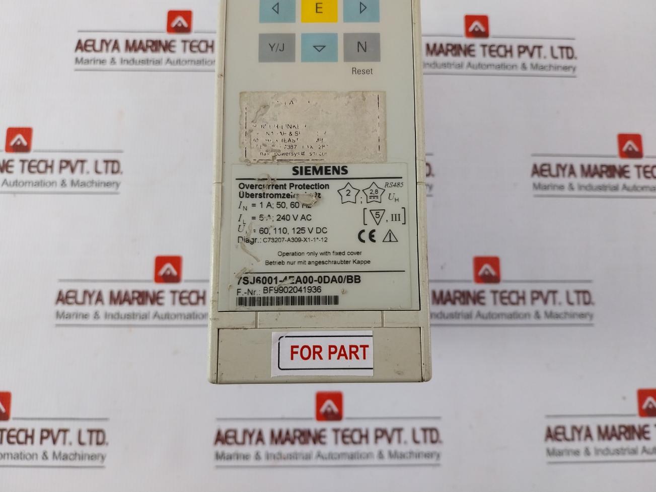 Siemens 7Sj6001-4Ea00-0Da0/Bb Overcurrent-time Protection Relay (Not Working)
