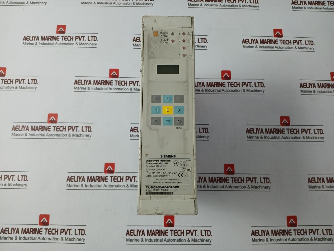 Siemens 7Sj6005-5Ea00-0Da0/Bb Overcurrent Protection Relay Rs485 5A 240Vac
