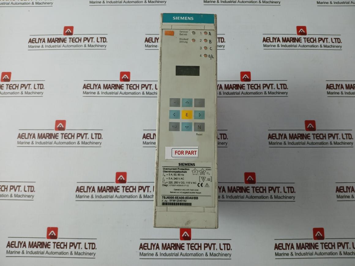 Siemens 7Sj6005-5Ea00-0Da0/Bb Overcurrent Protection Relay Rs485 (Not Working)