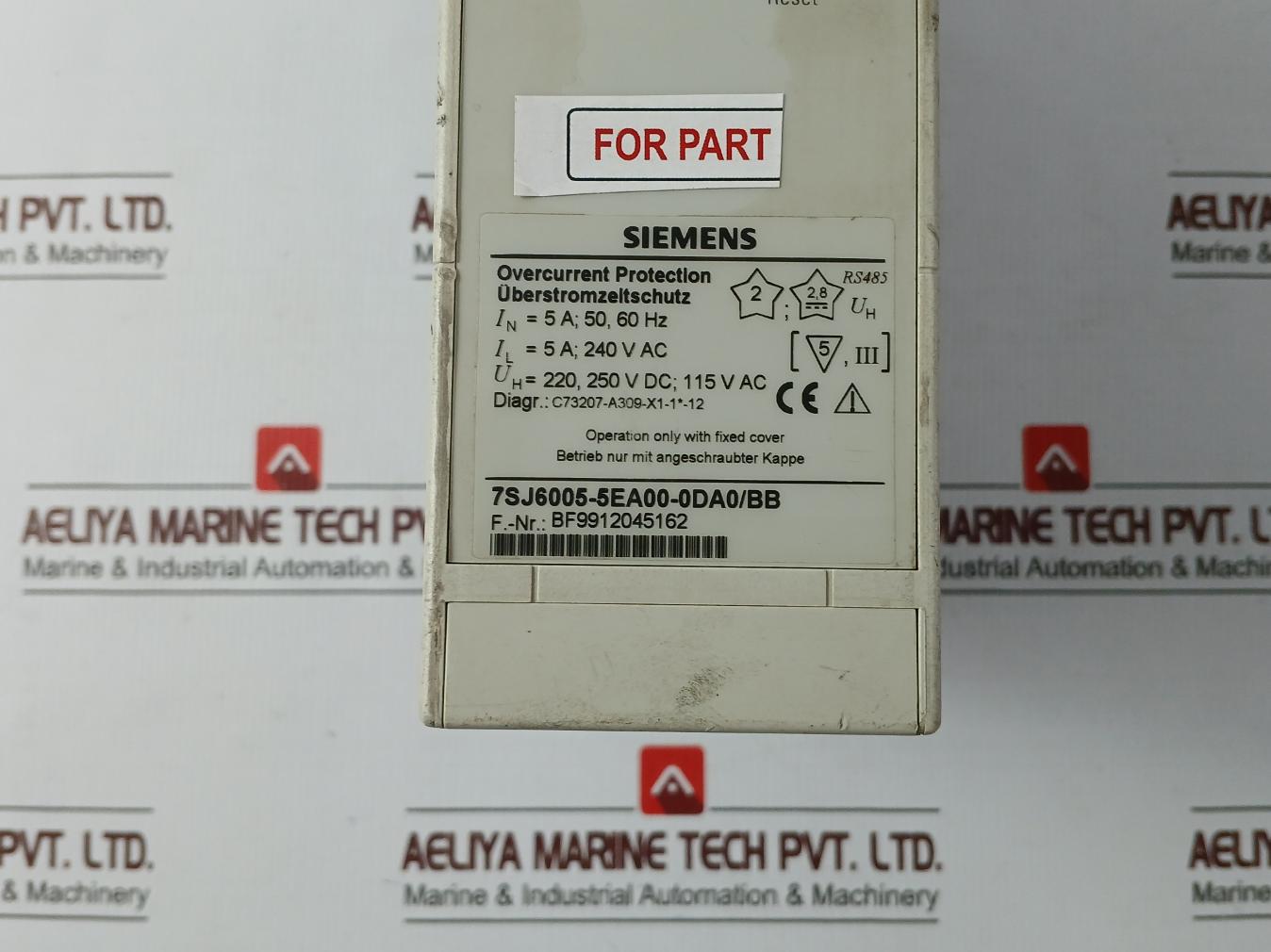 Siemens 7Sj6005-5Ea00-0Da0/Bb Overcurrent Protection Relay Rs485 (Not Working)