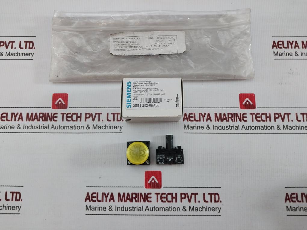 Siemens Indicator Light 230v Ac 50hz Part No. 3sb3 252-6ba30