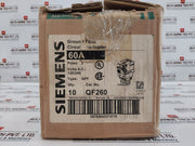 Siemens Qf260 Ground Fault Circuit Interrupter Breaker Qpf 2 Pole 60A 120-240V~