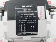 Siemens 3Kl8211-2Ha00 Heavy Duty Switch Disconnector Fuse 2 Pole 500V A.C./120Ka