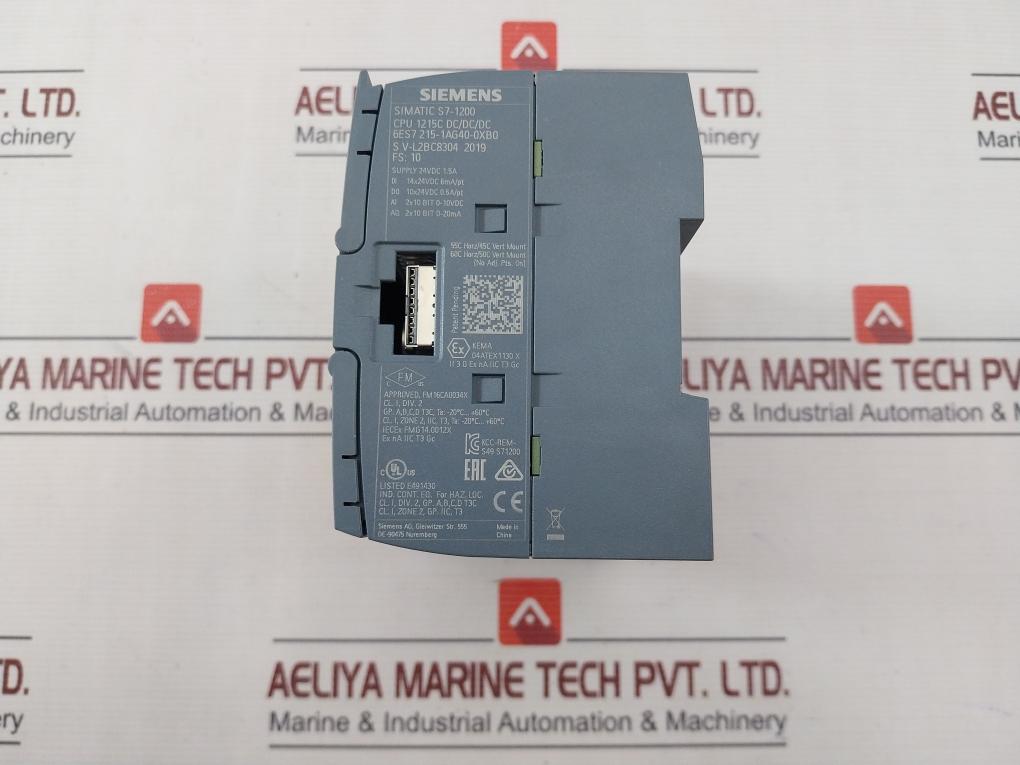 Siemens Simatic S7-1200 6Es7 215-1Ag40-0Xb0 Cpu 1215C Dc/Dc/Dc Module
