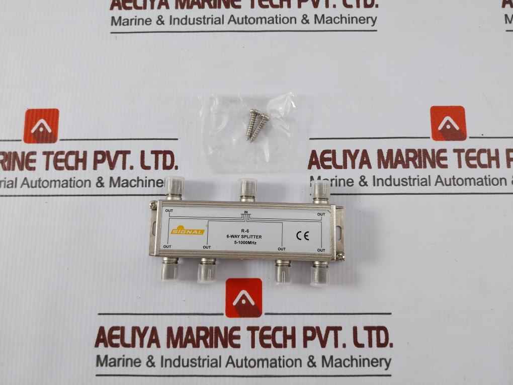 Signal R-6 6-way Splitter 5-1000Mhz Coaxial Cable