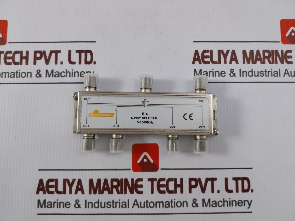 Signal R-6 6-Way Coaxial Cable Splitter 5-1000mhz