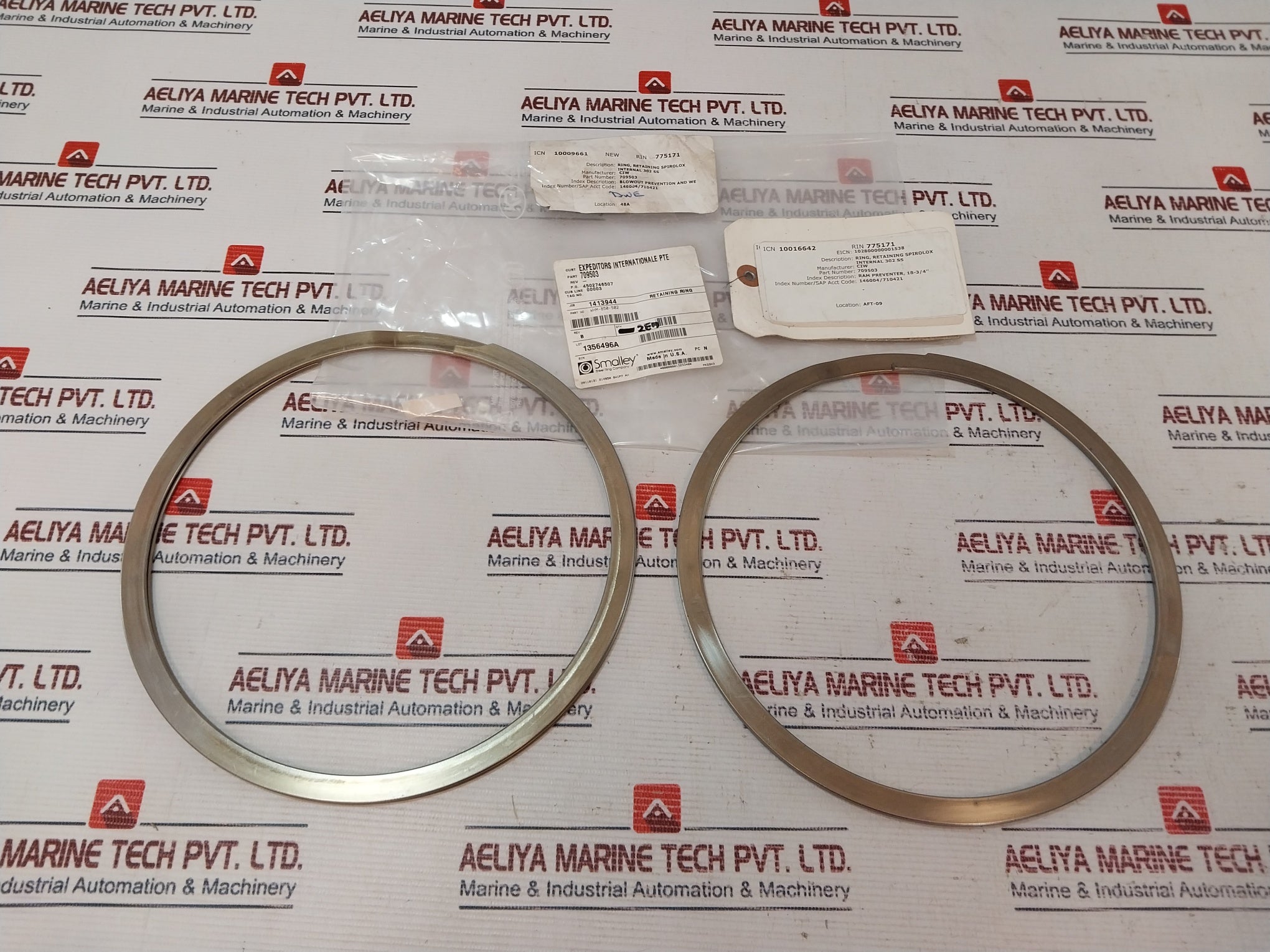 Smalley Whm-850-s02 Internal Seal Ring 709503 Rev: B