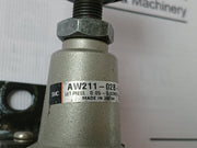 Smc Aw211-02B-2 Filter Regulator 0 To 2 Kgf/Cm2, 0.05-0.83Mpa, 1Mpa 0-30 Psi