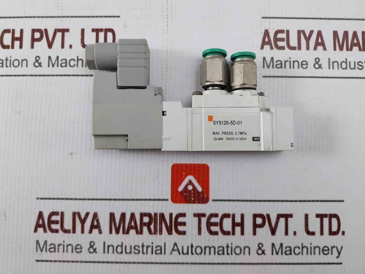 Smc Sy5120-5D-01 Solenoid Valve 24Vdc Hirschmann 0.7Mpa