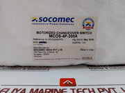Socomec Mcos-4P-200A Pole Bypass Changeover Switches 125A-1600A 230Vac
