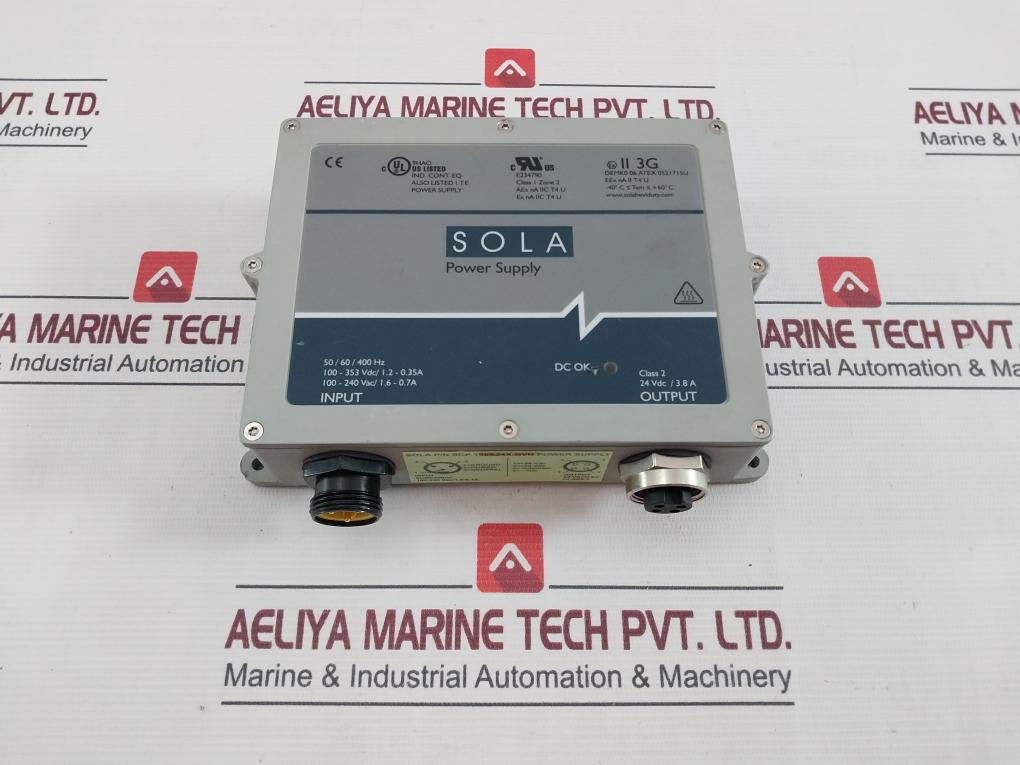 Sola Scp 100S24X-dvn Power Supply Demko 06 Atex 0521715U -40Â°C Tam +60Â°C