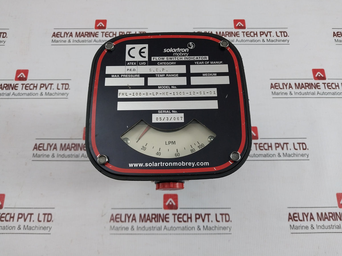 Solartron Mobrey Fml-100-B-Lp-Me-15cs-12-S1-D1 Flow Switch Indicator