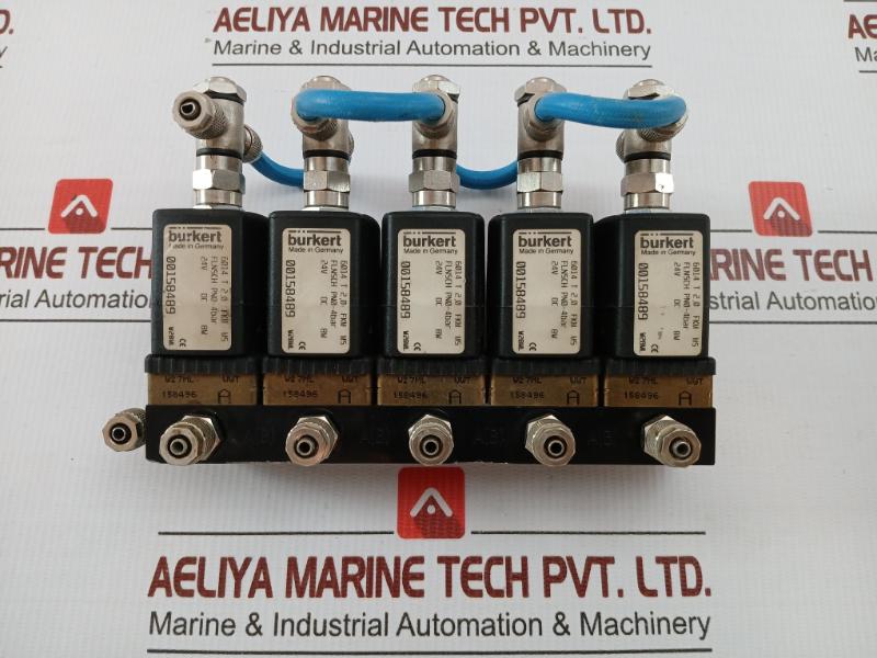 Solenoid Valve Manifold Block  24v Dc 6014 T 2,0 Fkm Ms Brand Burkert