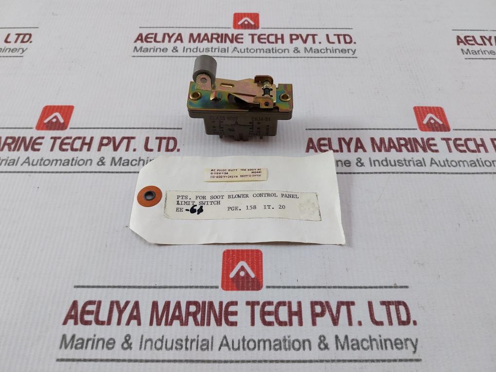 Square D Cb34-s1 Snap Limit Switch For Soot Blower Control Panel 600 Vac