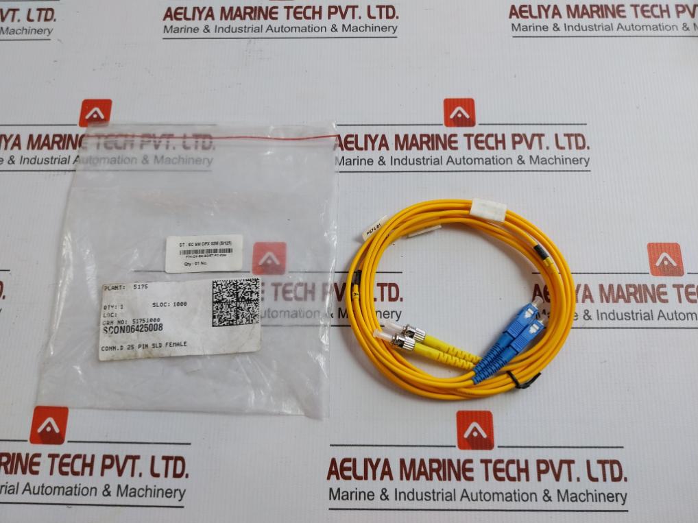 St-Sc Sm Dpx 02m (9/125) Ftk-Dx-Sm-Sc/St-Pc-02m Duplex Optic Fiber Patch Cable 50 Gm