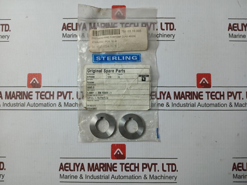Sterling Distance Ring For Pump Zlnd 40/250 10088-1