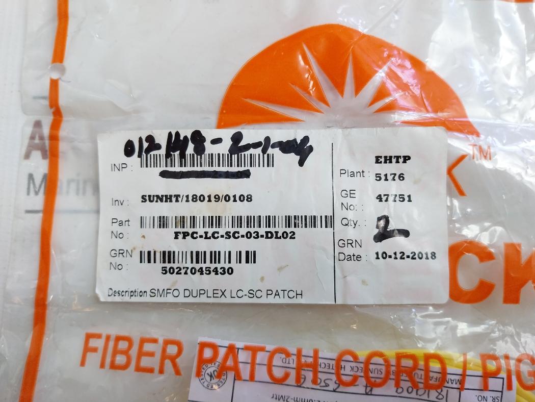 Fiber Patch Cord/Pigtail Part Number In Fpc-Lc-Sc-03-Dl02 Sunteck