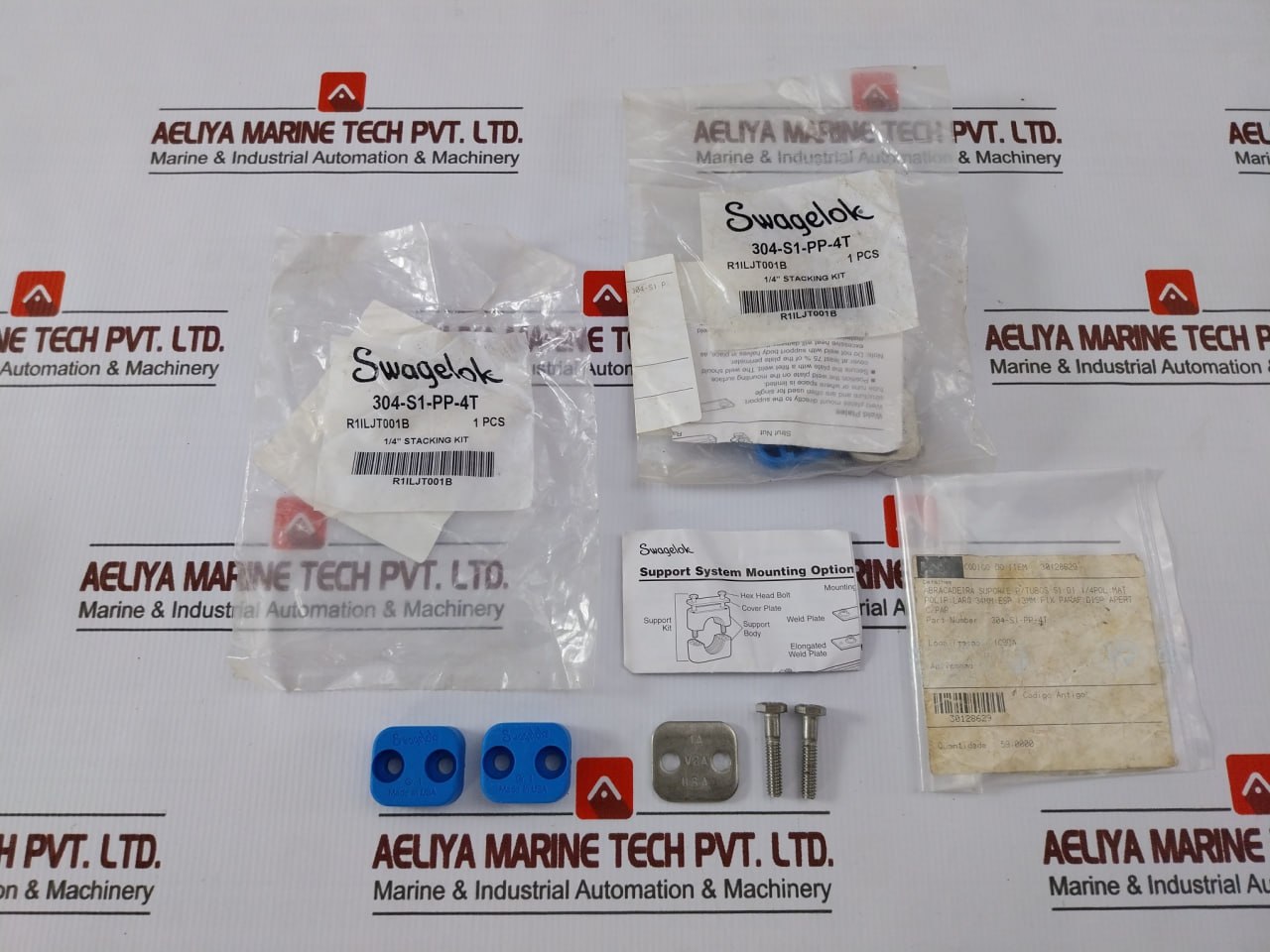 Swagelok 304-S1-Pp-4t Bolted Plastic Clamp Tube Support Kit 1/4" 1a