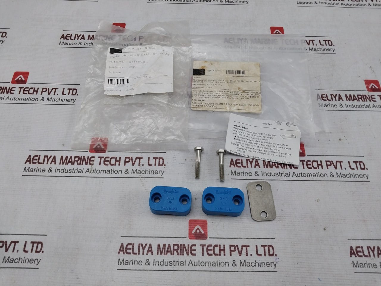 Swagelok 304-s3-pp-8T Bolted Plastic Clamp Tube Support Kit