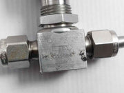 Swagelok C39084 Stainless Steel Integral Bonnet Needle Valve Tube Fitting