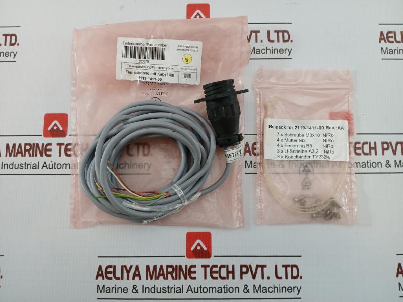 Te Connectivity Flange Socket With Cable 5-Meter 033375