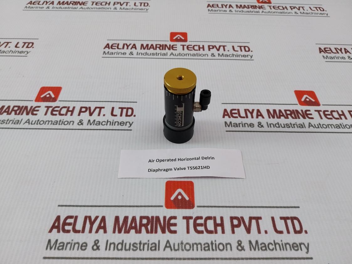Techcon Ts5621Hd Air Operated Horizontal Delrin Diaphragm Valve .