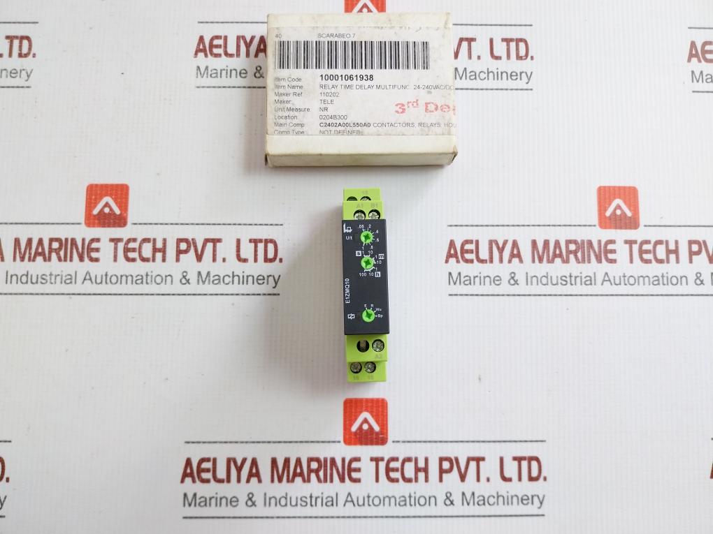 4-Function Timing Relay  Part No. E1zmq10, 24-240v Ac/Dc Tele