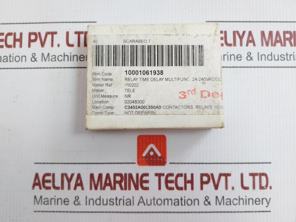 4-Function Timing Relay  Part No. E1zmq10, 24-240v Ac/Dc Tele