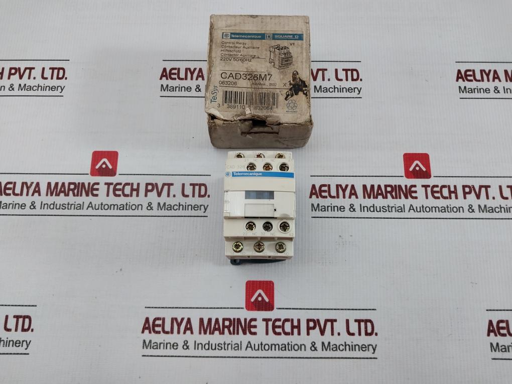 Telemecanique Control Relay 220v 50/60hz Part No. Cad326m7