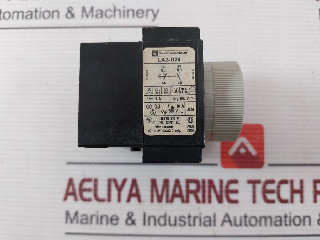 Telemecanique La2-d24 Time Delay Block 10-180S Lc1-d/Lp1-d/Ca2-d 10A 660V