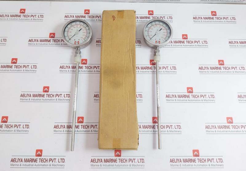 Temperature Gauge 50 To 650°C Size-100mm 100s-Gf-Mt-S66-Db By Hunter (1 Box = 2 Pcs)