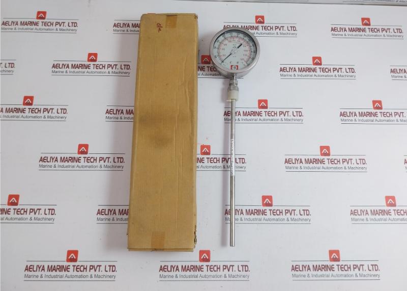 Temperature Gauge 50 To 650°C Size-100mm 100s-Gf-Mt-S66-Db By Hunter (1 Box = 2 Pcs)