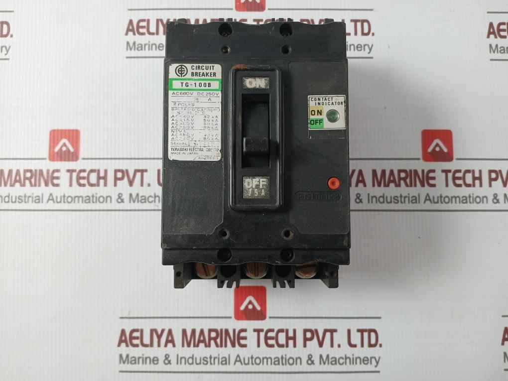 Terasaki Tg-100B 3 Pole Circuit Breaker Ac 660V Dc 250V Ra-2936-7-1