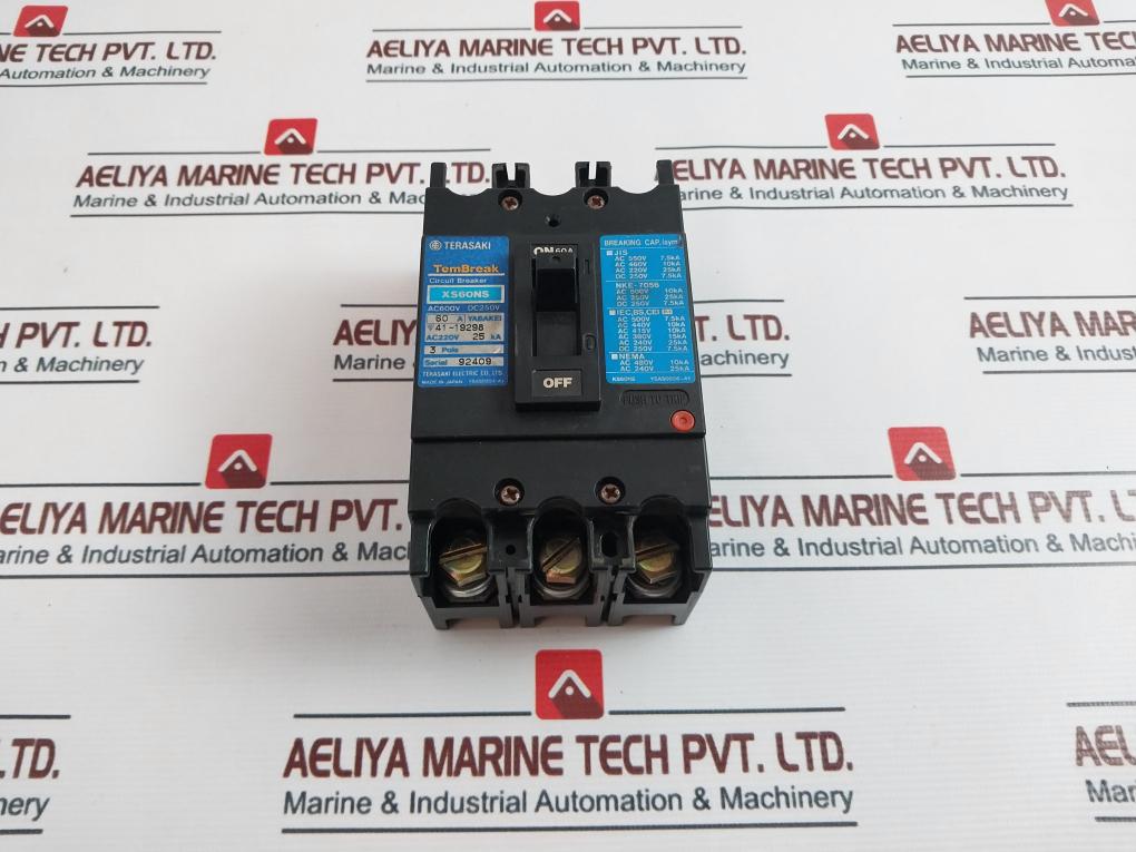 Terasaki Xs60Ns 3 Pole Circuit Breaker 60A