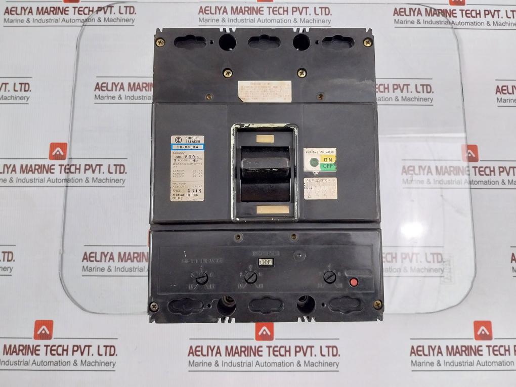 Terasaki T0-800Ba 3-pole Molded Case Circuit Breaker Ac600V 60Hz 800A