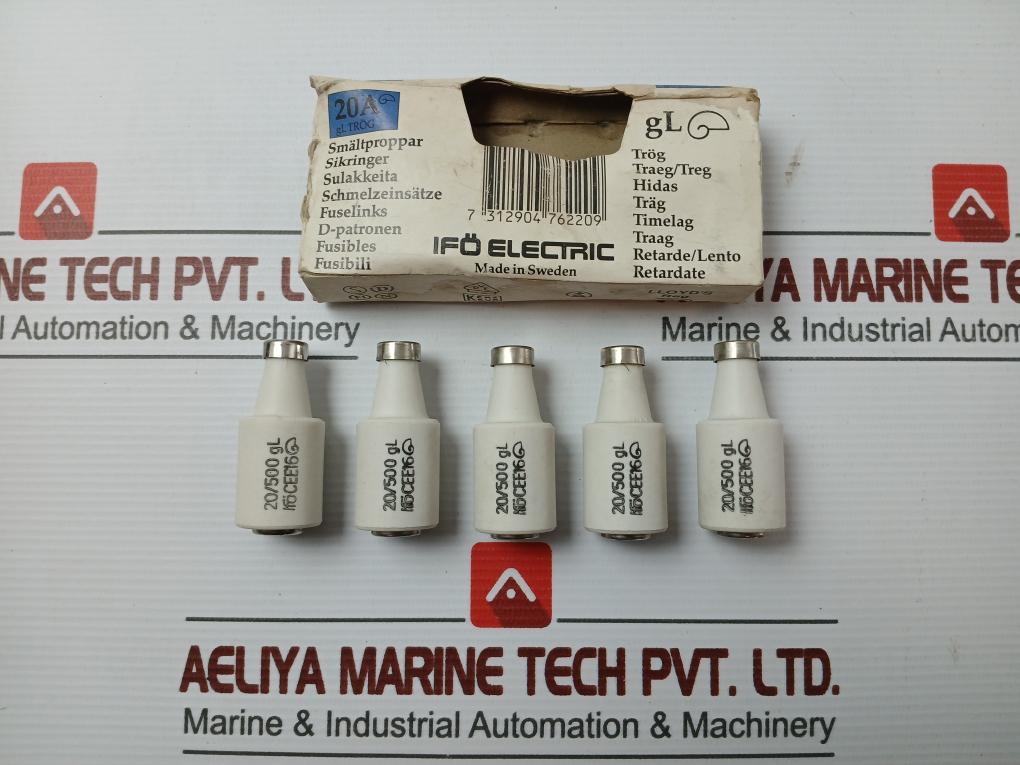 Time Lag Fuse 20A Ifo Electric 20/500 Gl Diazed Link (1 Packet = 5 Pieces)