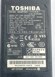 Toshiba Pa3507E-1Ac3 Ac/Dc Adapter Charger 100-240V Input 50-60Hz
