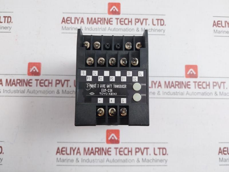Toyo Keiki 3p Part No. Egm-23a, 3 Wire Watt Transducer Load- 0-550 Ohm