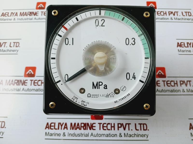 Toyo Keiki Dvf-11 Pressure Indicator 0-0.4 Mpa, Fs 4~20Ma