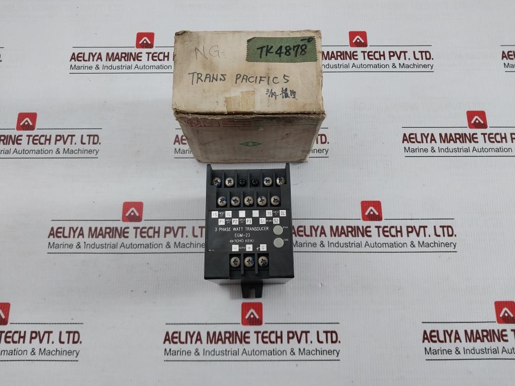 Toyo Keiki Phase Watt Transducer 110v Ac 50/60 Hz Egm-23