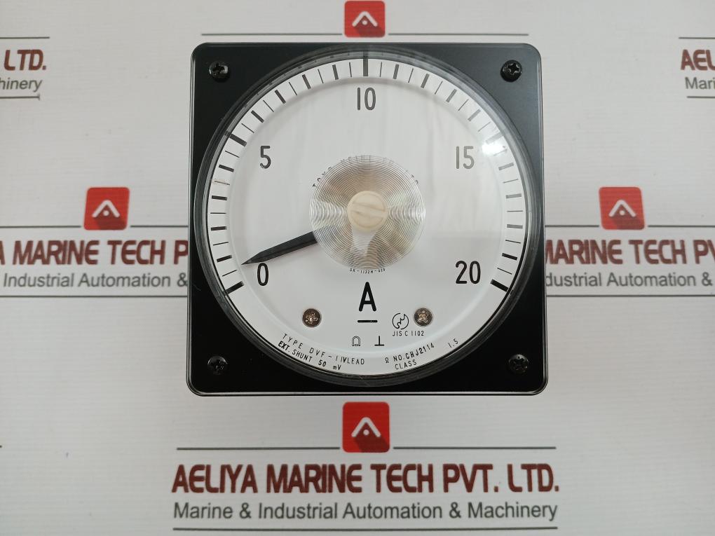 Toyo Keiki &nbsp;0-20a Shunt 50mv Analog Ammeter Dvf-11v