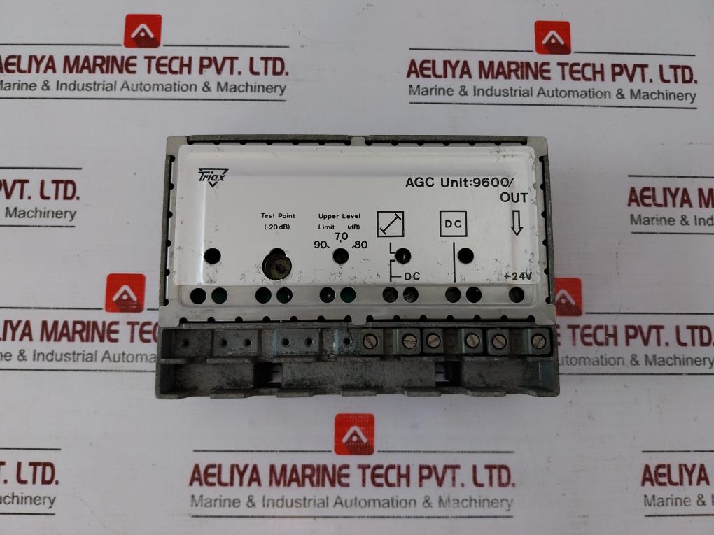 Triax Agc Unit 9600 Wideband Amplifier Upper Level Limit 90-70-80 Db O/P +24V
