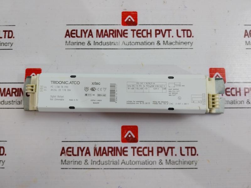 Tridonic 22 176 094 Not Dimmable Digital Ballast Pc 1/58 T8 Pro 220-240V
