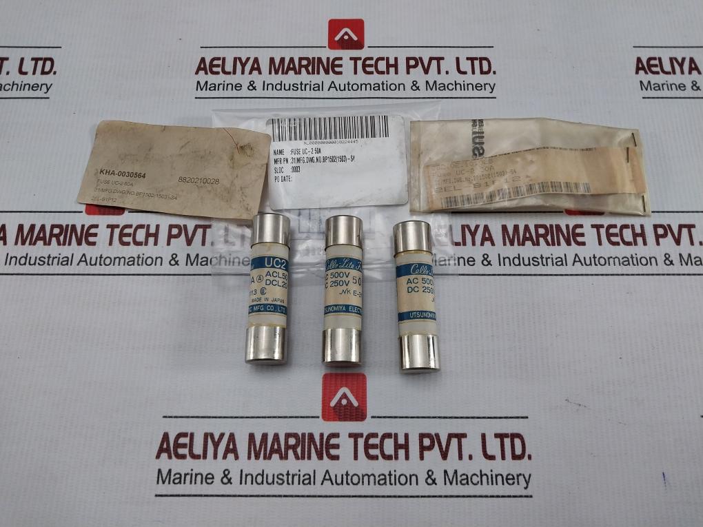 Uc2-Fuse-Ac-500V-Utsunomiya-Electric-Lot-Of-3X-209651-1