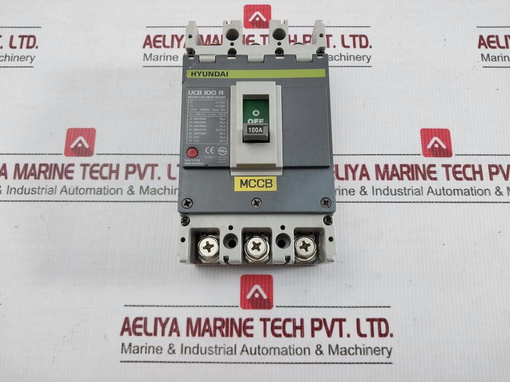 Ucb 100 R Industrial Molded Case Circuit Breaker Brand Hyundai 50/60hz Ac 690v