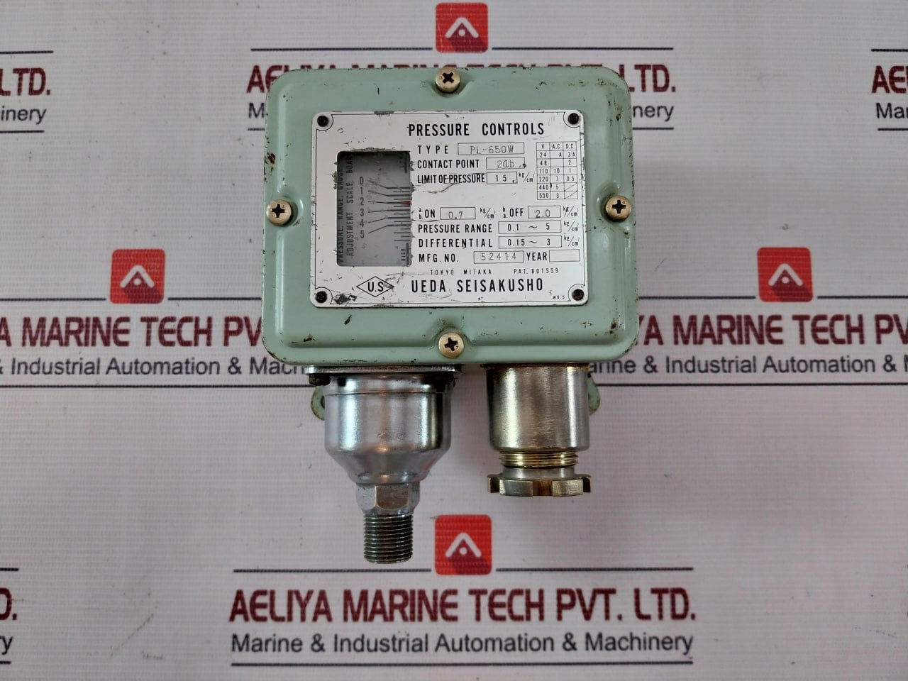 Ueda Seisakusho Pl-650W Pressure Control Switch 2Ab 0.1-5 Kg/Cm2