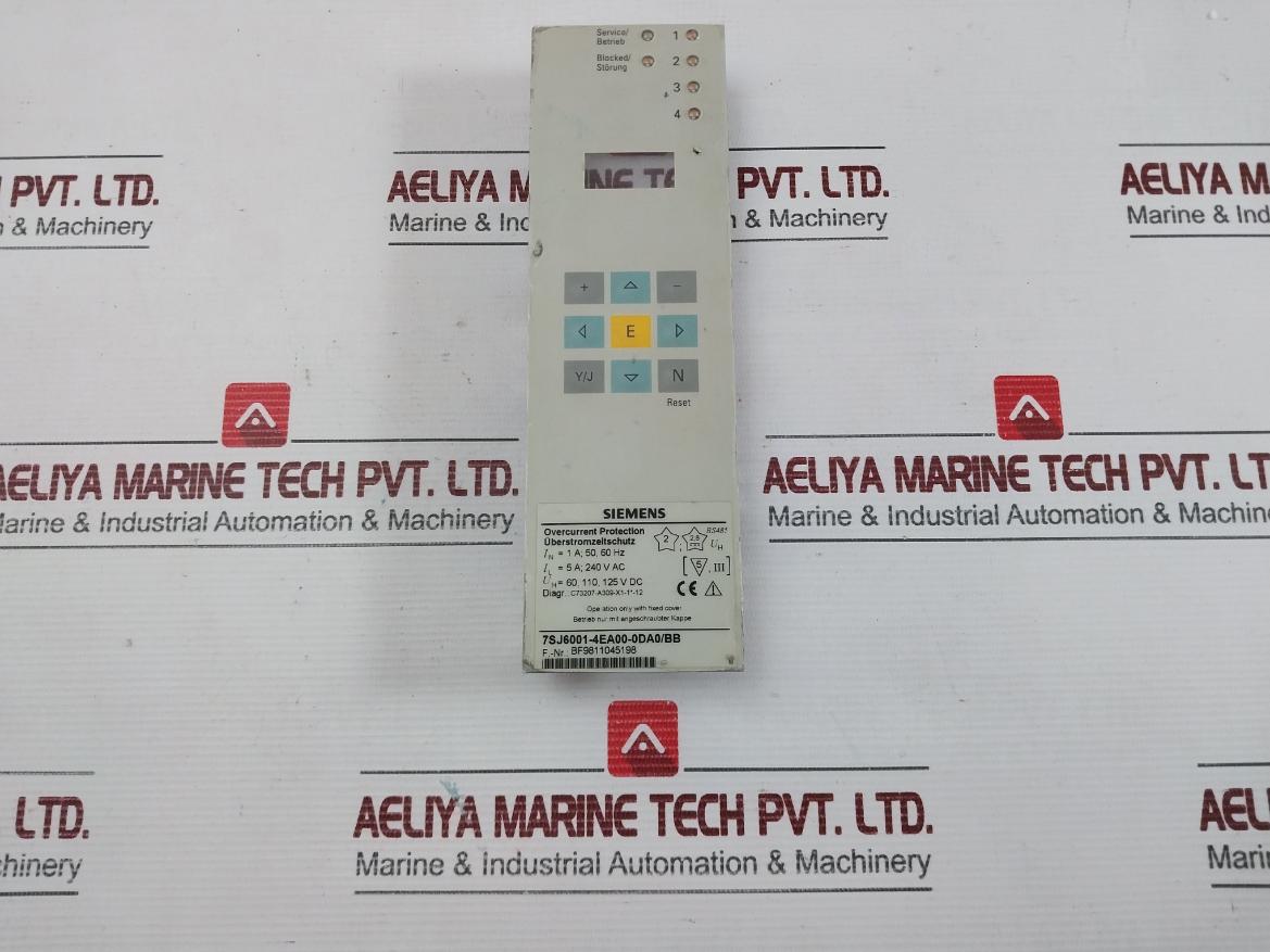 Uh= 60, 110, 125 V Dc Overcurrent Protection Relay Siemens 7Sj6001-4Ea00-0Da0/Bb