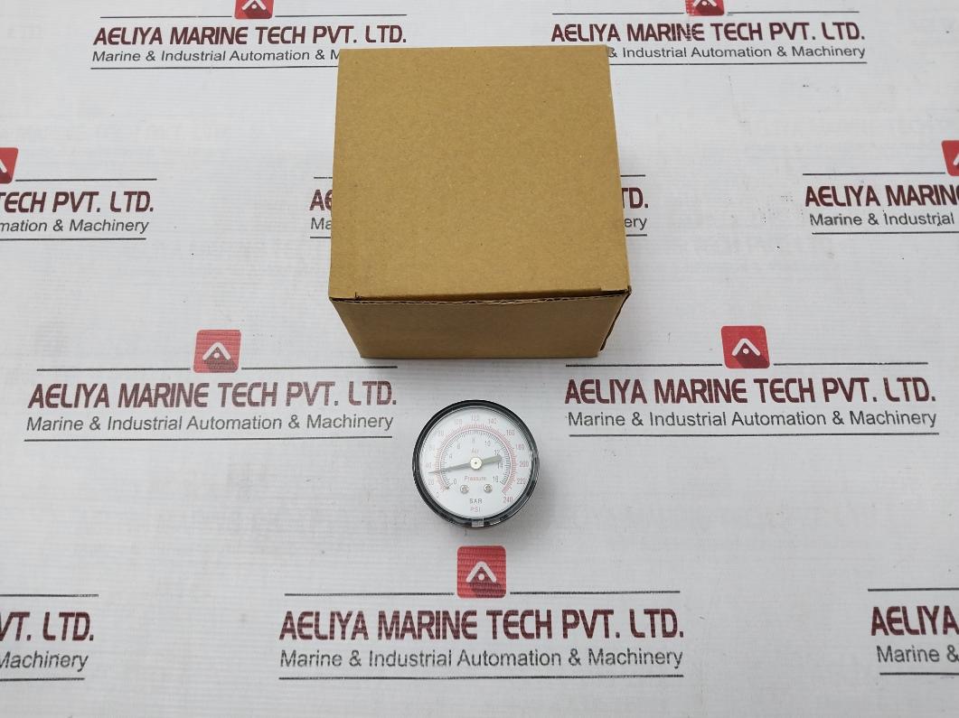 Umc Od 100 Air Pressure Gauge 0-16 Bar 0-240 Psi