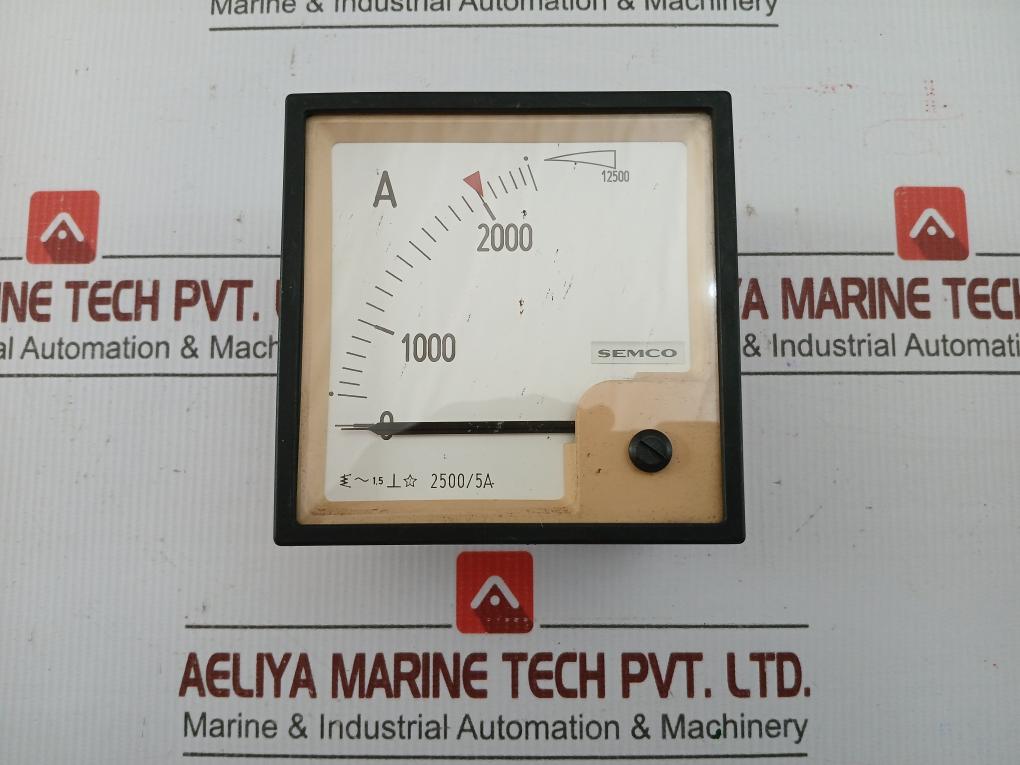 Used 1.5 Ammeter Semco 0-2500/12500 A - 210 Gm