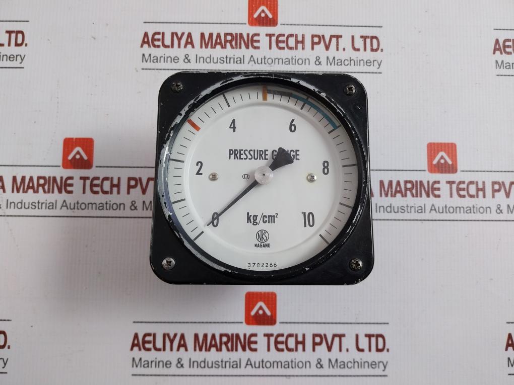 Used 3782266 Pressure Gauge Nagano 0-10 Kg/Cm2 By Nks